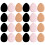 30Pcs Portable Makeup Powder Puff Set Multi Color Soft Elastic Sponge 1