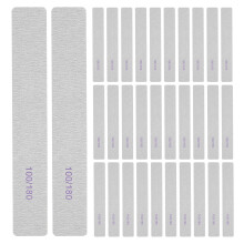 50Pcs Salon Quality Nail Files 100/180 Grit Grey Eva Buffer Tools
