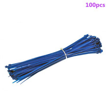 8 Inch Nylon Zip Ties Blue Pack of 100, Self Locking Cable Ties for Quick Cable Management