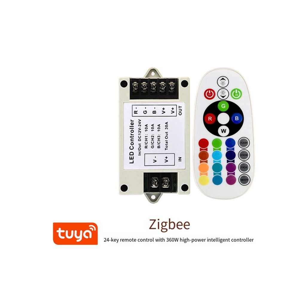 Compatible Led Controller For Rgb/Rgbw Strip S, 360W, Dc12-24V With 24Key Ir Remote A Light 4712737205837