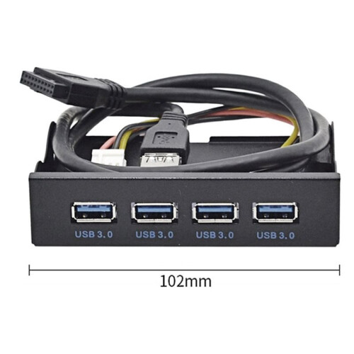 Cablecc USB 3.0 Front Panel Header to USB-C & USB 3.0 HUB for 3.5" Floppy Bay 4  Motherboard Cable 1