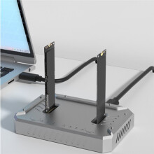 M.2-Hårddiskdocka med Dubbla Fack, NVMe/ Offline-Kopiering, 10 Gbps SSD-Hölje, Typ-C