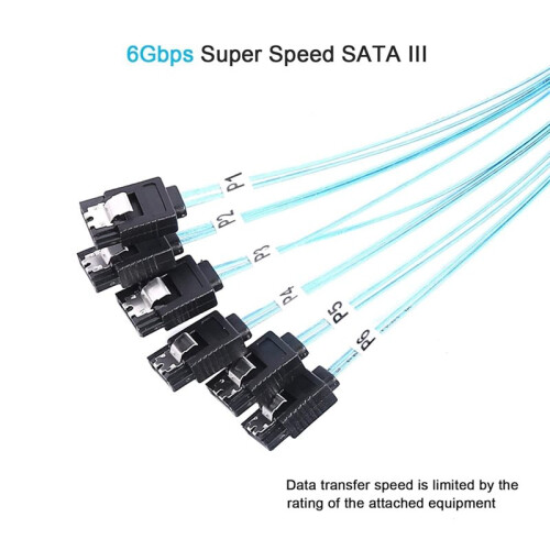 6PCS  Data Cable, to  7 Pin HDD Data Cables, /SAS Cable for Server,Bitcoin Miner Computer, CD DVD Drive
