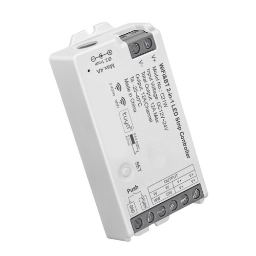 WiFi & BT 2-in-1 LED Strip Controller C21W LED Strip Dim Brightness Mobile APP  Controller Voice Control 1
