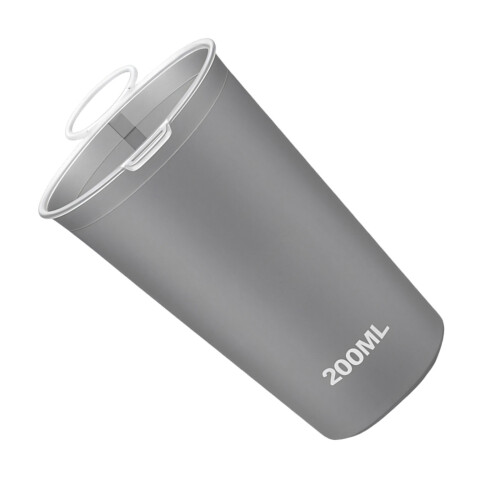 Soft Foldable Water Flask 200ML With Deformation Resistant-Gray