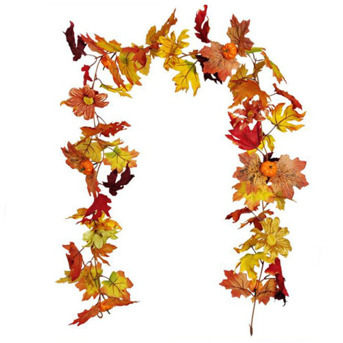Maple Leaf Berry Pumpkin Garland 175 cm