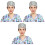 3Pièces Bonnets Scrub Multicolores En Coton Ergonomique Et Durable 2