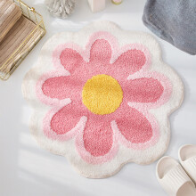 Tapete de Natal FloHua com estampa de flores, absorvente e antiderrapante.