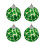 St. Patrick's Day Ornament Green Fabric Ball with Four-Leaf 1