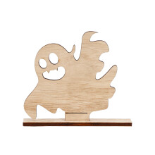 Flybaeast Halloween wooden desktop ornament set with candle