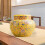 Ceramic ginger jar vase with lid 800ml yellow 1