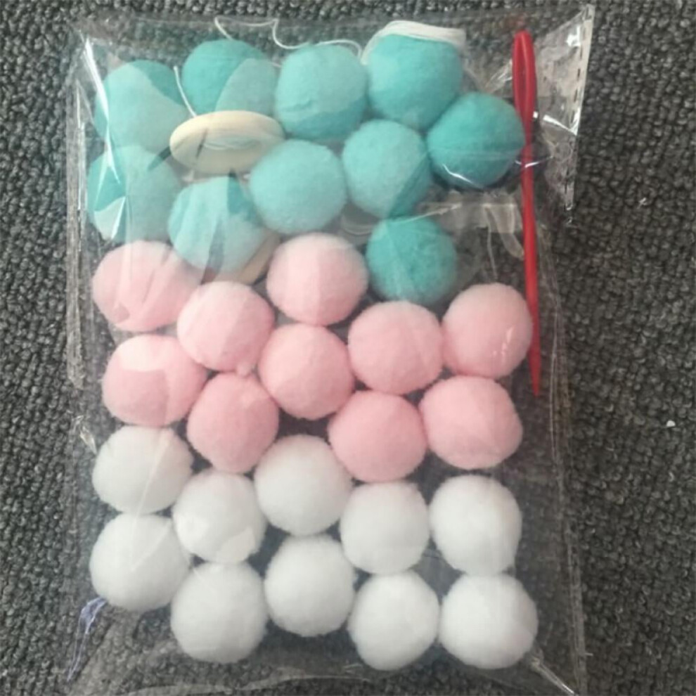 Wool Felt Ball Garland – 30 Pieces, 2m Long