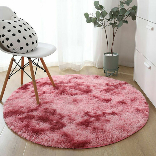 WSYW Fluffy Rundt Teppe Sklisikkert Polyester Gulvmatte