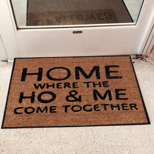 Xubond welcome door mat polyester black