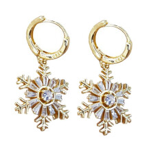 Christmas Tree Earrings Women Micro-inlaid Zircon Silver