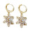 Christmas Tree Earrings Women Micro-inlaid Zircon Silver 1