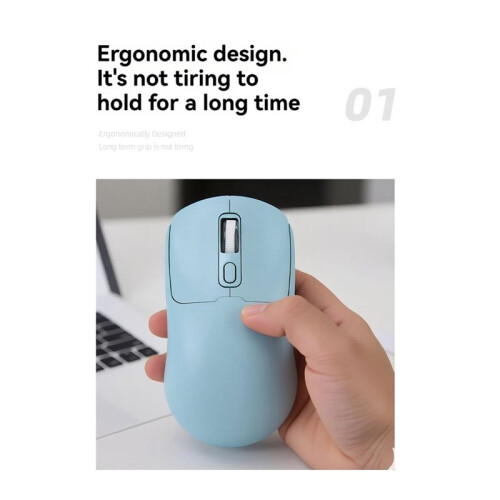 2.4G Wireless Mouse with USB Receiver, Ergonomic Design, Compatible with Multiple Systems White 1