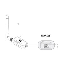 Modulo di Trasmissione Dati 3DR Radio Telemetry V6 1000MW per Aria e Terra con Cavi OTG per 6C PRO 915 MHz