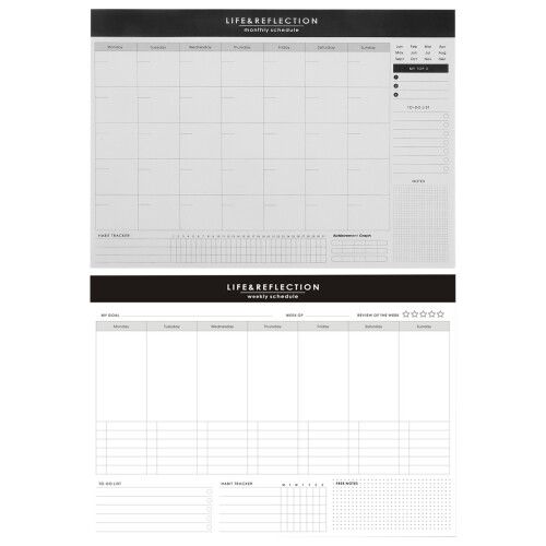 2St Planner Wit, Weekly Planner Met Maandelijkse Habit Tracker