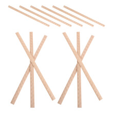 12Stk Rustic Holzleisten Für DIY Wandschmuck & Möbelrahmen Hellbraun