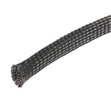 50ft 1/2in Black Braided Cable Sleeving, Flexible Wire Loom Sleeve for Durable Cable Management