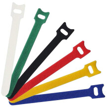 Reusable Microfiber Cable Ties 6 Inch, 60 Pack Adjustable Multicolor Wire Organizer Straps