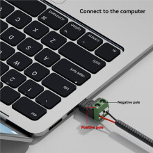 12 Pezzi Adattatore Terminale USB Verde Senza Saldatura da Maschio A 2 Pin 5V/9V/12V Connettore Rapido USB per Power Bank, Router e Telefono