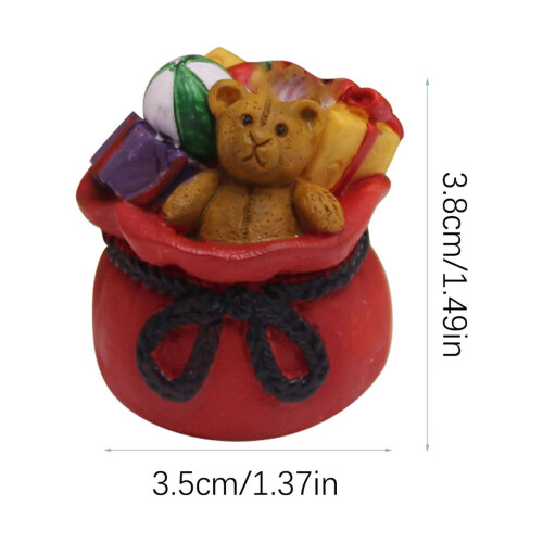 Christmas snowman and brown bear ornaments set 2