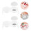 6Pièces Coupe Nettoyante Ongles Double Usage Et Blanche 6