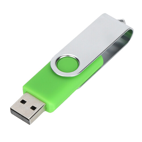 Μονάδα USB χωρίς καπάκι με κρίκο για μπρελόκ, περιστρεφόμενο USB Stick με σχεδιασμό LED 2