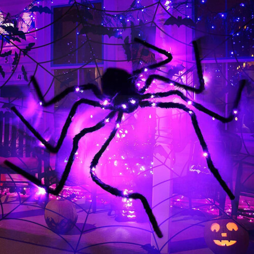Halloween Decoration Black Hairy Light-Up1Piece 2