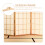 Woven Straw Partition Screen Bracket Varnish Finish 1pc 2
