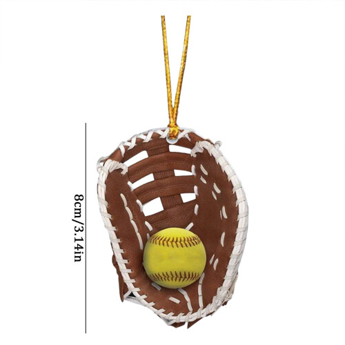 Enfeite de luva de softball em acrílico (1 peça) 2