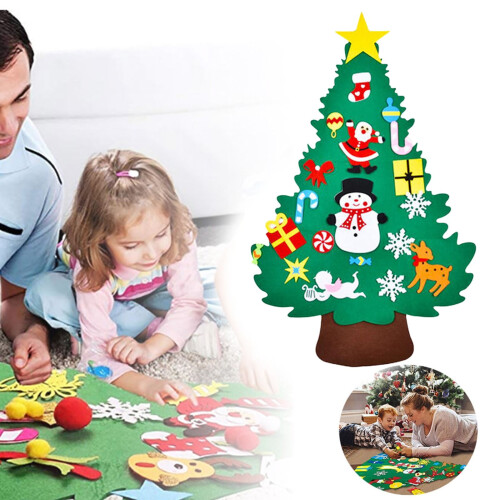 Felt Christmas Tree for Kids 3.2 Ft with 32 Ornaments 1