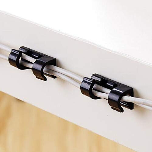 KENTT 10pcs Cable Clips Cord Organizer for Desk Cable Management Solution USB Charging Holders 2