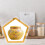 Ceramic ginger jar vase with lid 800ml yellow 2