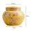 Ceramic ginger jar vase with lid 800ml yellow 4