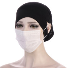 Berretto sottocasco, turbante per capelli da donna con foro per l'orecchio, berretto hijab lavabile in lavatrice ad asciugatura rapida, fascia