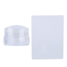 Kit de stamping pour ongles, outil de stamping pour french manucure avec tampon en silicone transparent, kit de stamping pour nail art ultra doux
