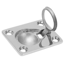 Puxador de escotilha em forma de anel, feito em aço inoxidável 316 de grau marítimo, com superfície metálica brilhante requintada. Altamente