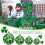 St. Patrick's Day Ornament Green Fabric Ball with Four-Leaf 3