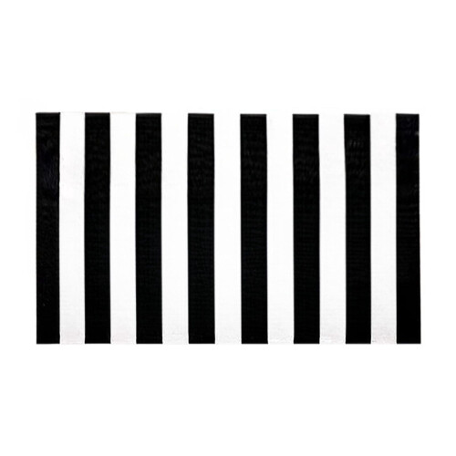 Black Striped Outdoor Rug 40x60cm 1