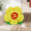 Yellow Rose Plush Pillow 30x30cm Short Plush 5