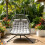 Fimous Fimous Rattan Double Egg Hanging Chair Grey Cushion 2