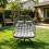 Fimous Fimous Rattan Double Egg Hanging Chair Grey Cushion 4