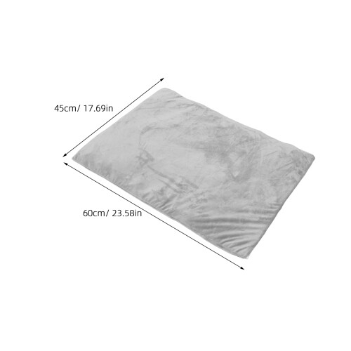 De Coussin Chauffant En Flanelle Grise Douce Lavable 1
