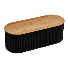 Cable Management Box with Wooden Lid, Cord Organizer for Desk and TV, Hidden Charging Design