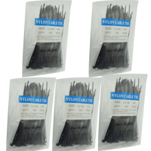 500 Pack Black Nylon Cable Ties 4 Inch – Durable Zip Ties for Quick Secure and Tangle Cable Management