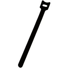 6 Inch Reusable Hook and Loop Cable Ties 50 Pack Black for Wire Management and Cord Organization