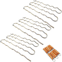 BBQ Worstrollerrek, Hotdogroller voor Gelijkmatig Gegaarde Worst, Handsfree Rek voor Kamperen en Buitenbarbecues (3 Stuks)